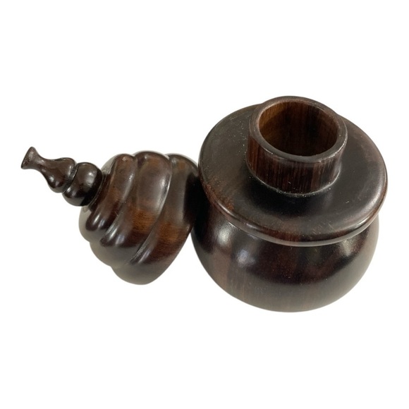 African Ebony Wood Vessel | Handcrafted by Mozambican Artisans, storage vessel - Picture 5 of 10